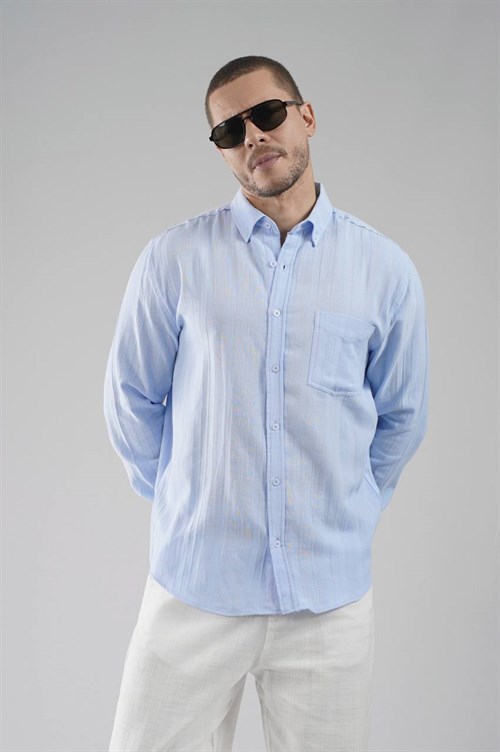Wholesale Mens Blue Shirt