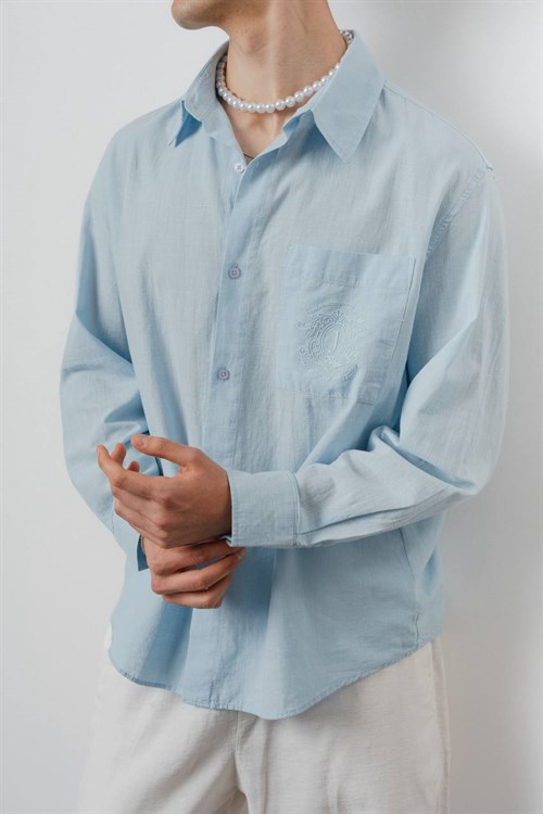 Wholesale Mens Blue Shirt