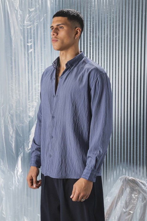 Wholesale Mens Blue Shirt
