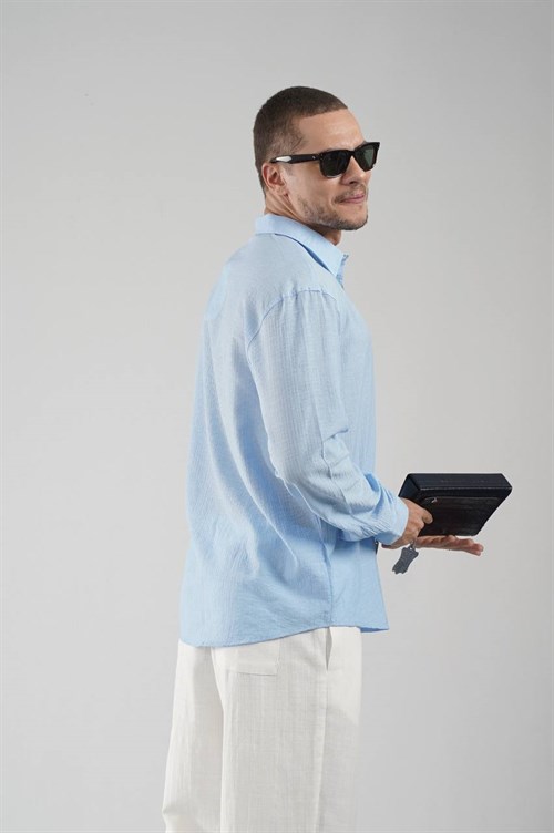 Wholesale Mens Blue Shirt