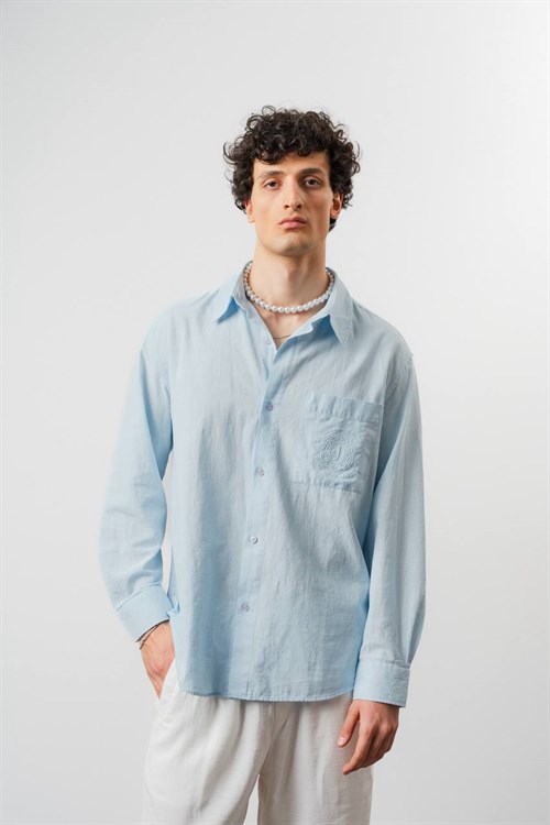 Wholesale Mens Blue Shirt
