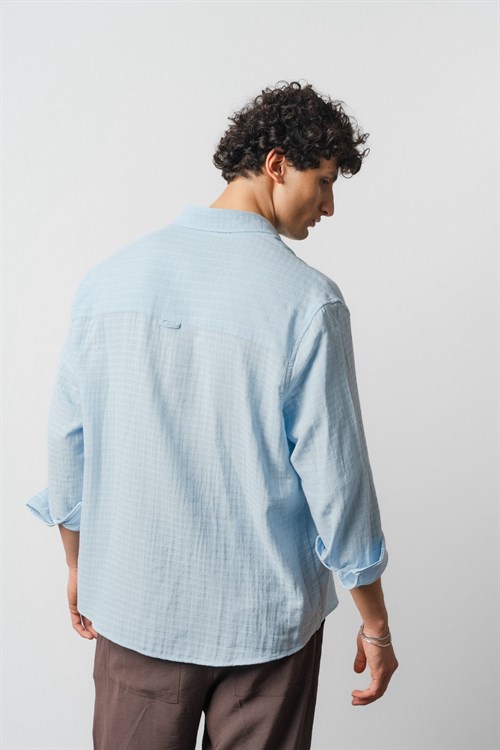 Wholesale Mens Blue Shirt