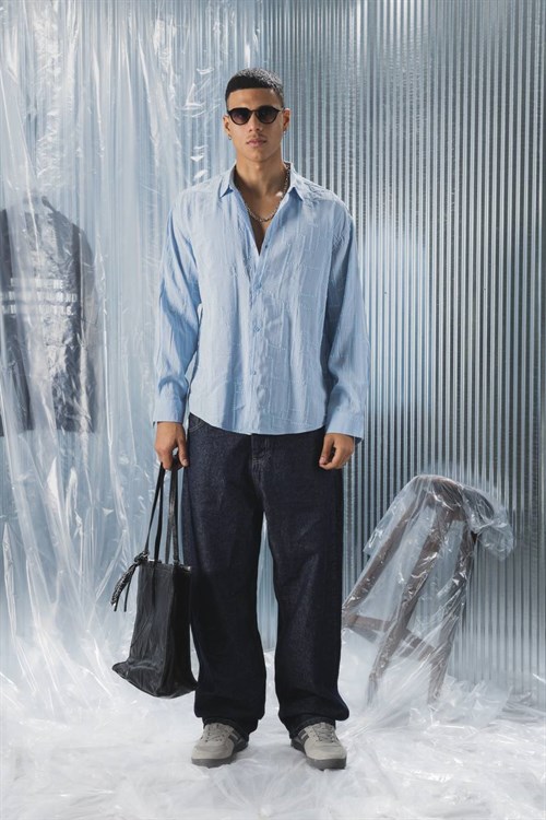 Wholesale Mens Blue Shirt