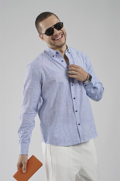 Wholesale Mens Blue Shirt