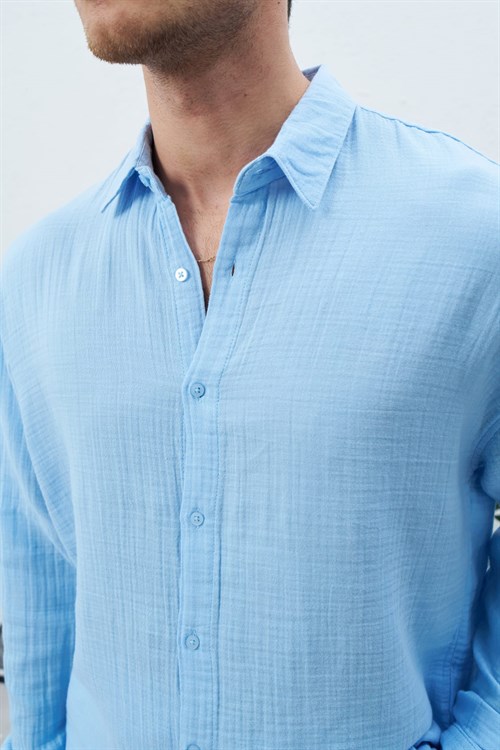 Wholesale Mens Blue Shirt