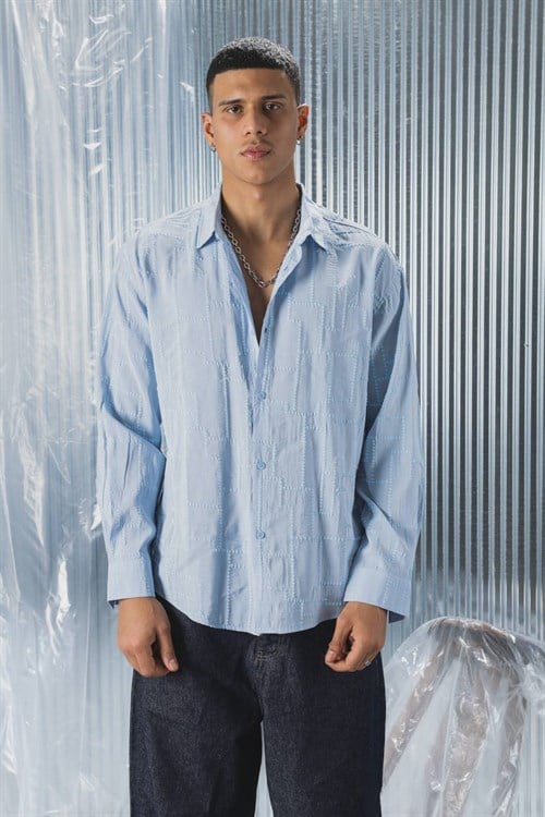 Wholesale Mens Blue Shirt