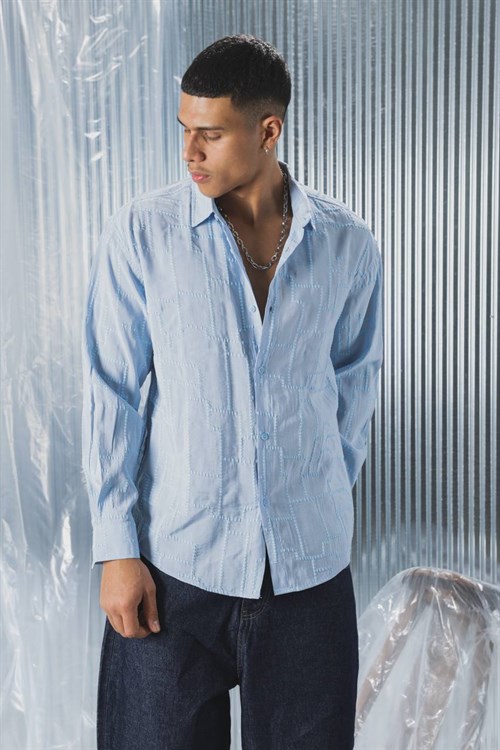 Wholesale Mens Blue Shirt