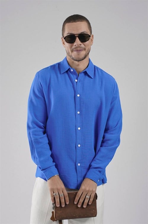 Wholesale Mens Blue Shirt