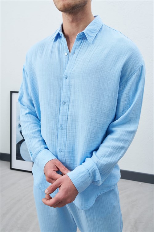 Wholesale Mens Blue Shirt
