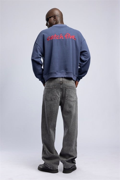 Wholesale Mens Blue Sweatshirt 