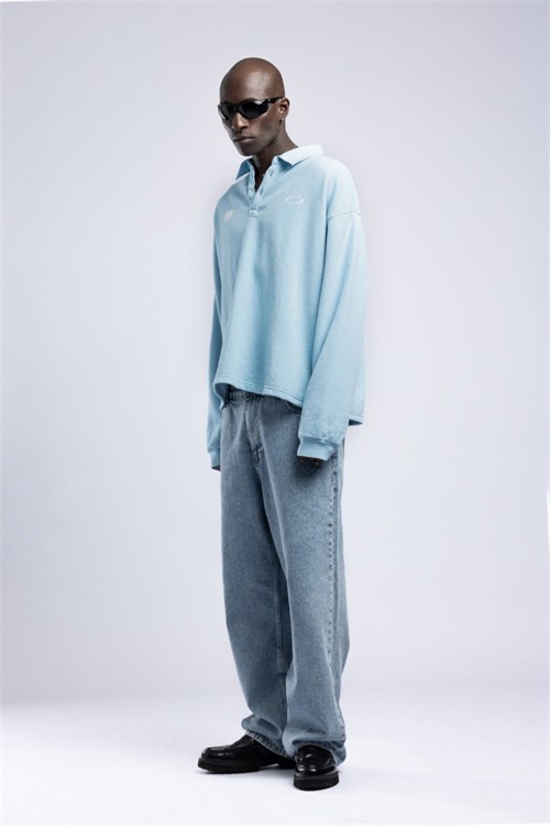 Wholesale Mens Blue Sweatshirt 