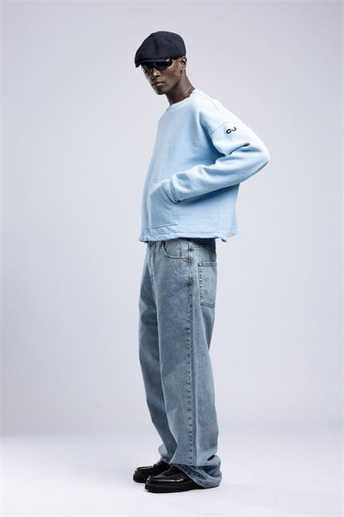 Wholesale Mens Blue Sweatshirt 