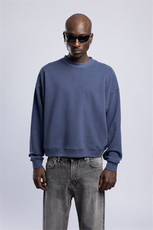 Wholesale Mens Blue Sweatshirt 