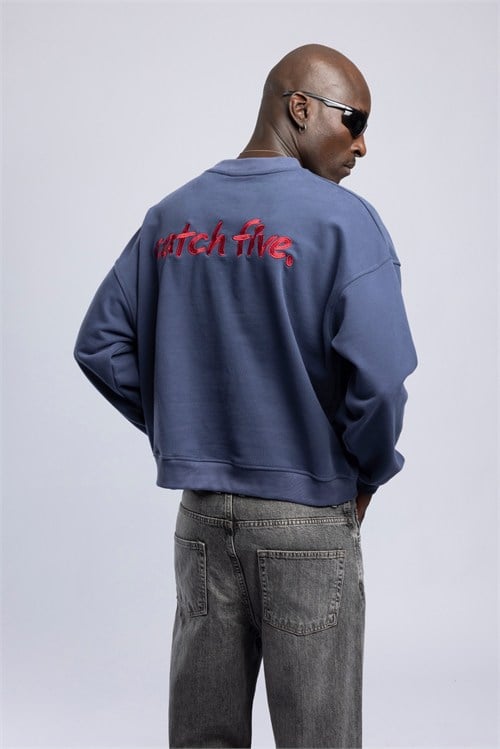 Wholesale Mens Blue Sweatshirt 