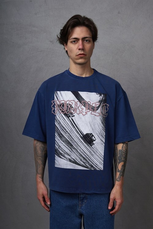 Wholesale Mens Blue T-Shirt