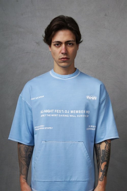 Wholesale Mens Blue T-Shirt
