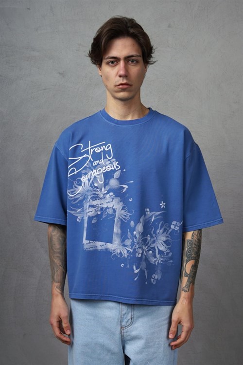 Wholesale Mens Blue T-Shirt