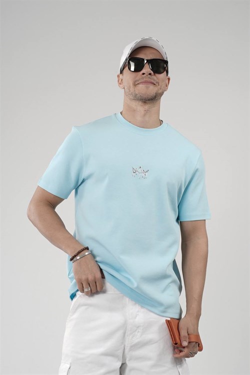 Wholesale Mens Blue T-Shirt