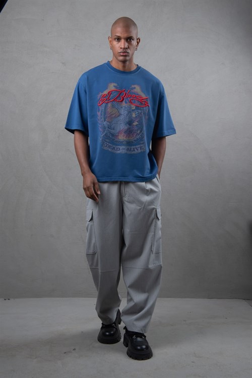 Wholesale Mens Blue T-Shirt