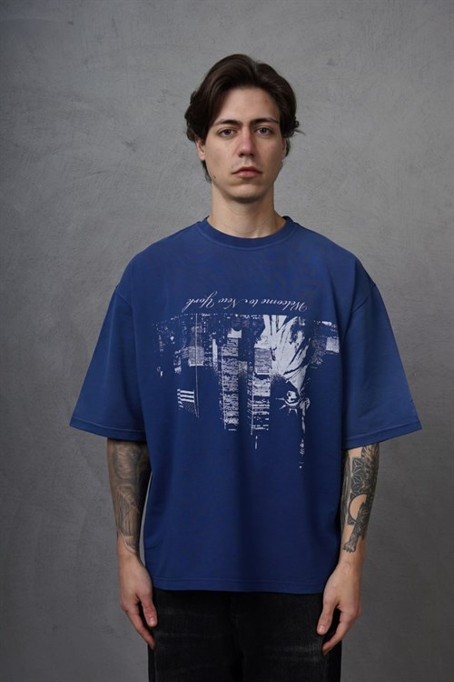 Wholesale Mens Blue T-Shirt