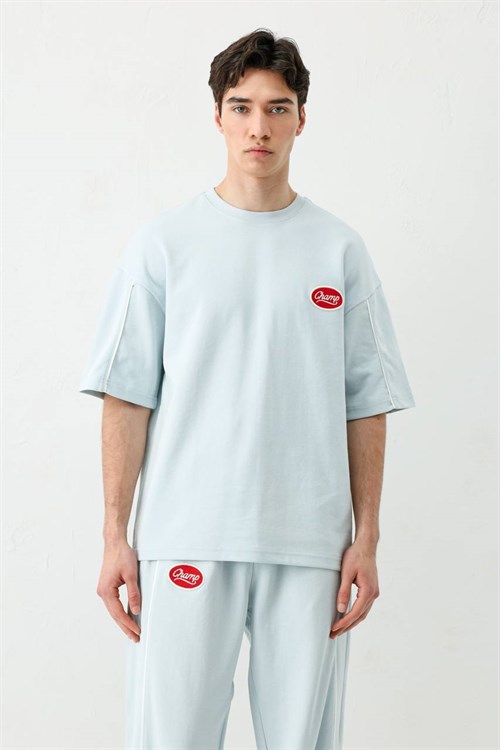 Wholesale Mens Blue T-Shirt and Pants Set