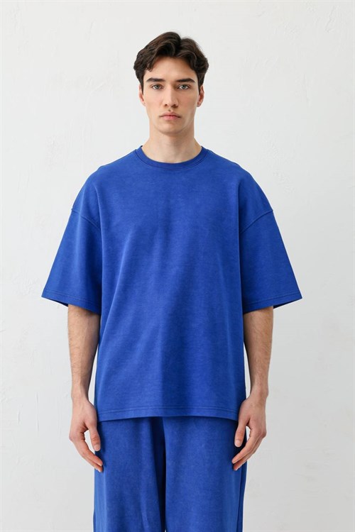 Wholesale Mens Blue T-Shirt and Pants Set