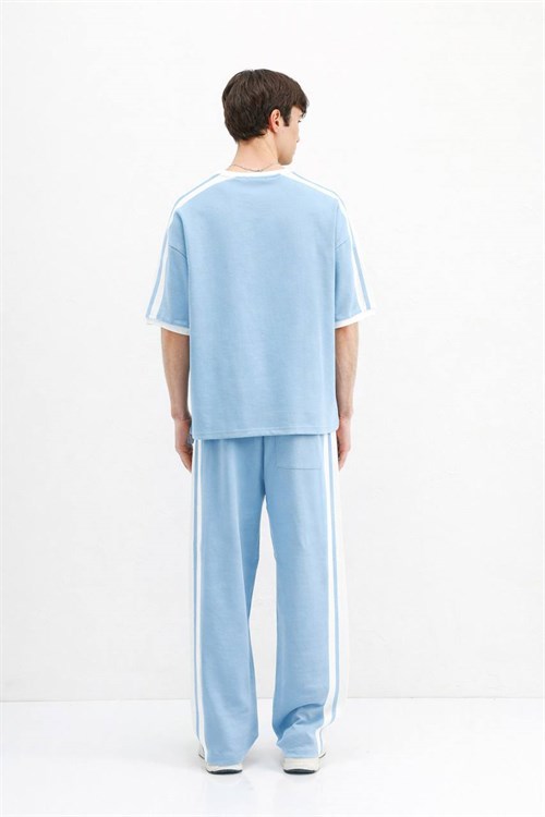 Wholesale Mens Blue T-Shirt and Pants Set
