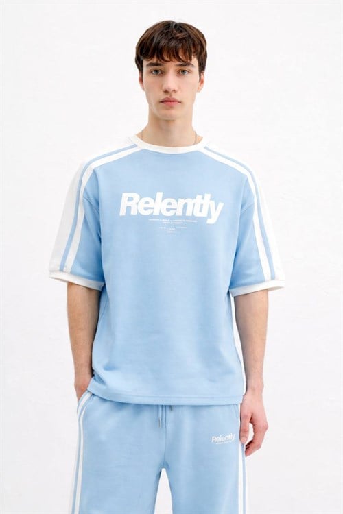 Wholesale Mens Blue T-Shirt and Pants Set