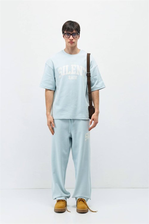 Wholesale Mens Blue T-Shirt and Pants Set