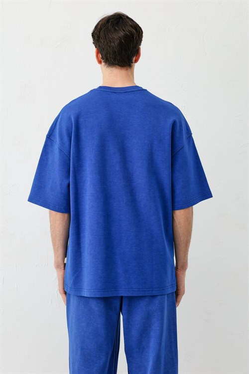 Wholesale Mens Blue T-Shirt and Pants Set