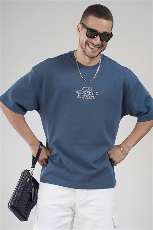 Wholesale Mens Blue T-Shirt