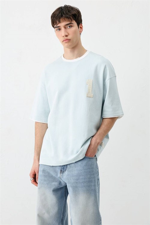 Wholesale Mens Blue T-Shirt