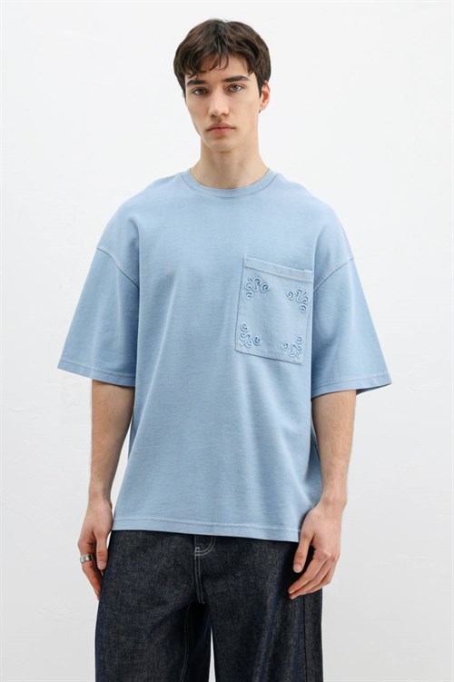 Wholesale Mens Blue T-Shirt