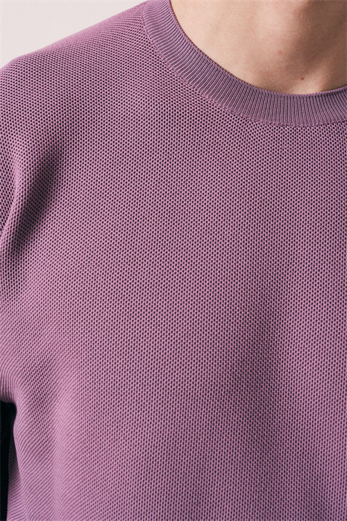 Wholesale Mens Blush Knit Crew-Neck T-Shirt