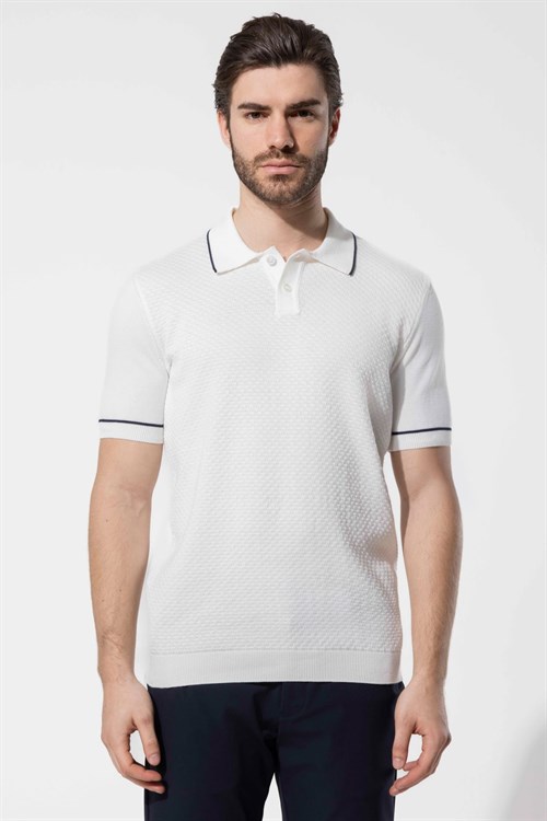 Wholesale Mens Bone Knit Polo T-Shirt