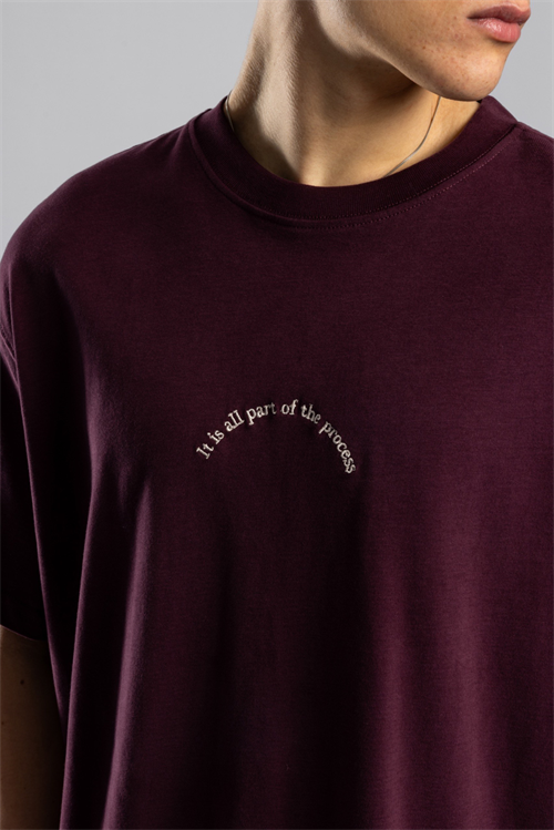 Wholesale Mens Bordeaux Basic T-shirt