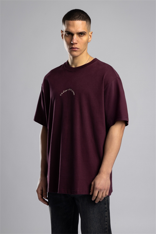 Wholesale Mens Bordeaux Basic T-shirt