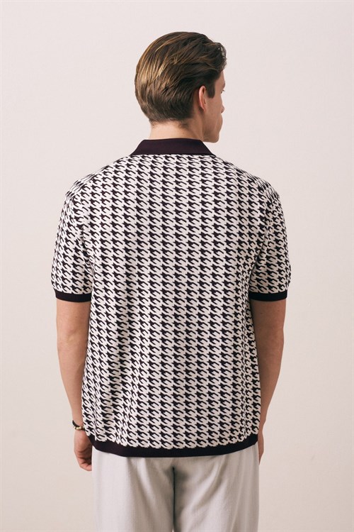 Wholesale Mens Bordeaux Knit Shirt