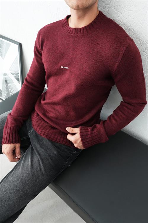 Wholesale Mens Bordeaux Knit Sweater