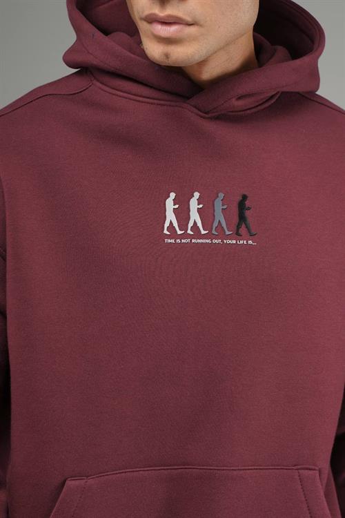 Wholesale Mens Bordeaux Oversized Sweatshirt 