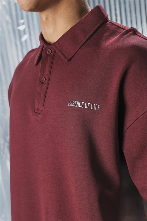 Wholesale Mens Bordeaux Polo T-Shirt 