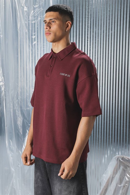 Wholesale Mens Bordeaux Polo T-Shirt 
