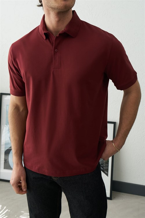Wholesale Mens Bordeaux Polo T-Shirt