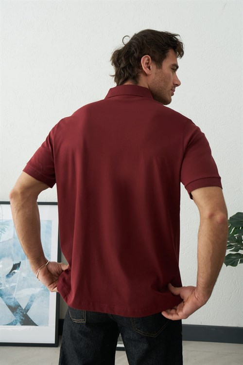 Wholesale Mens Bordeaux Polo T-Shirt