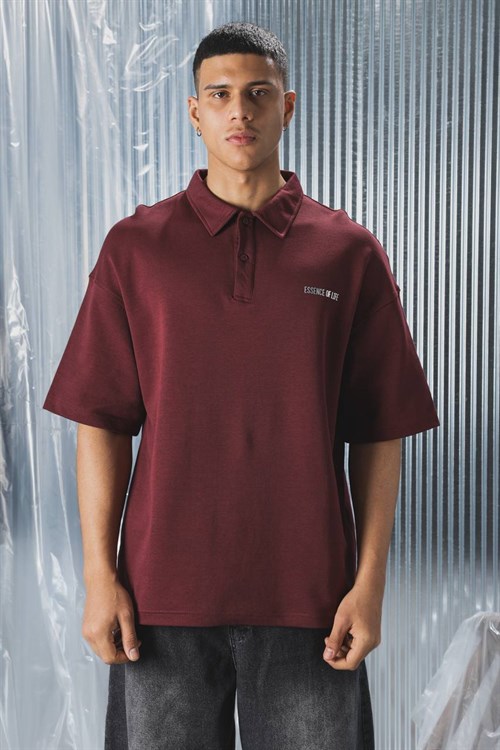 Wholesale Mens Bordeaux Polo T-Shirt 