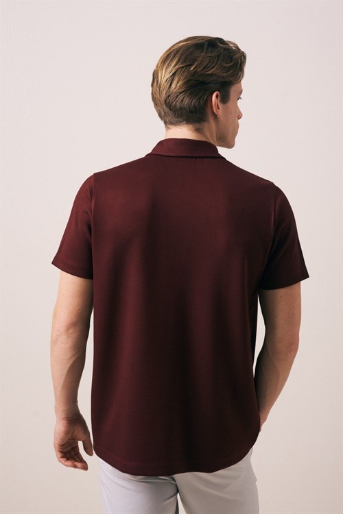 Wholesale Mens Bordeaux Polo T-Shirt