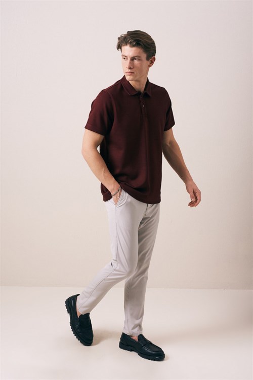 Wholesale Mens Bordeaux Polo T-Shirt