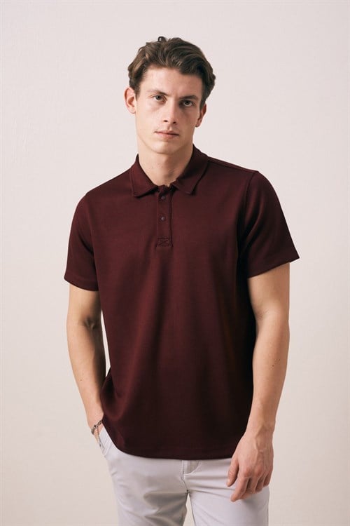Wholesale Mens Bordeaux Polo T-Shirt