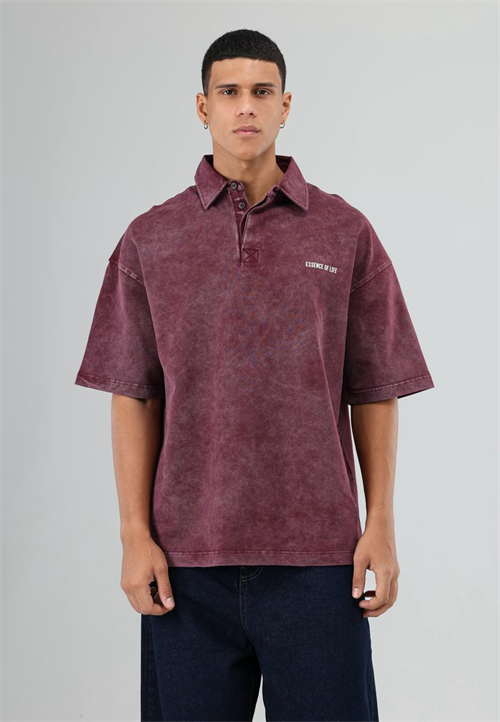 Wholesale Mens Bordeaux Polo T-Shirt
