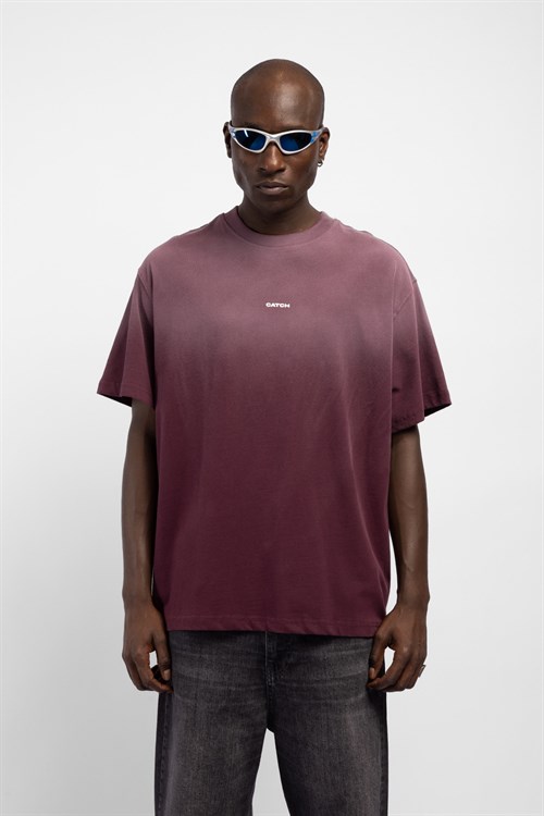 Wholesale Mens Bordeaux Printed T-shirt